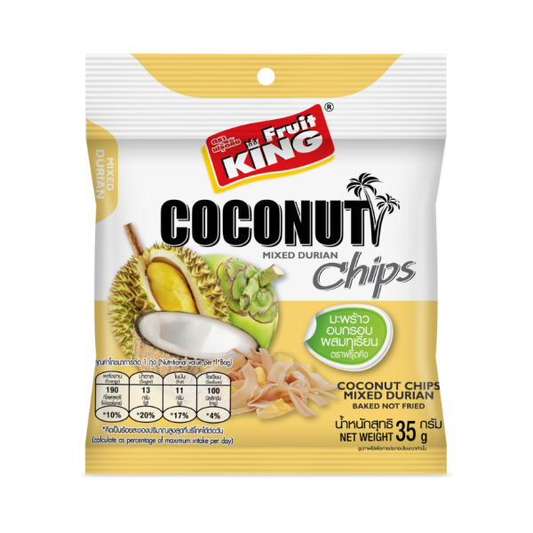 Coconut Chips Mixed Durian Monthong (35g)