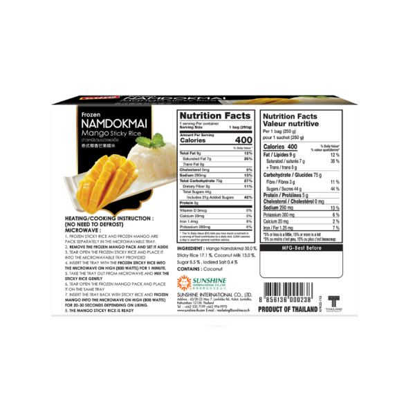 Frozen Sticky Rice Mango 250g. - Image 3